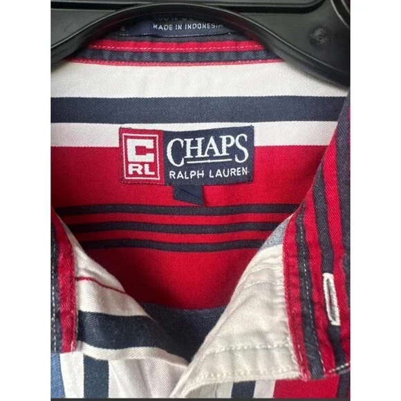 Chaps Ralph Lauren Striped Button down - Picture 4 of 5